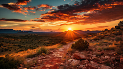 Lone Star Blaze: Texas Sunset Ignites the Wild Frontier