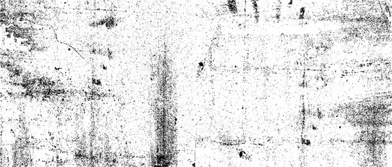 Black and white grunge background. Distress overlay texture for your design. Vector illustration.