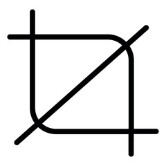 crop simple icon for graphic resources