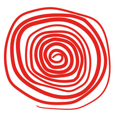 spiral drawn with a line of varying thickness