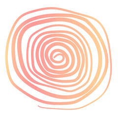 spiral drawn with a line of varying thickness