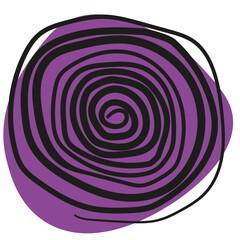spiral drawn with a line of varying thickness