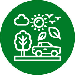 Eco friendly transportation Icon