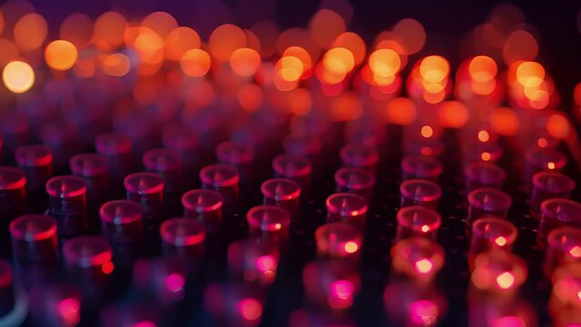 A closeup of a DNA microarray containing thousands of DNA samples for precise and efficient analysis