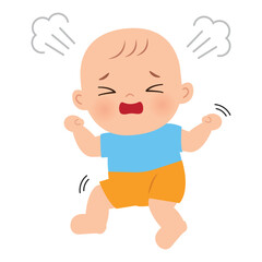 Cute little boy having tantrum