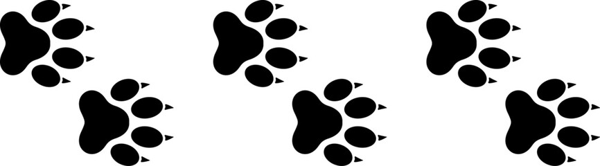 Paw print icon. Animal symbol vector image