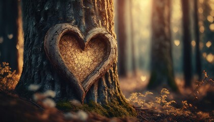 Whispers of Love: Discovering a Natural Heart in the Forest on Valentine's Day"