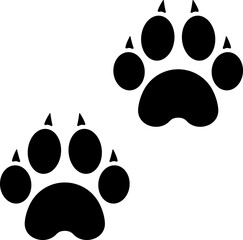 Paw print icon. Animal symbol vector image