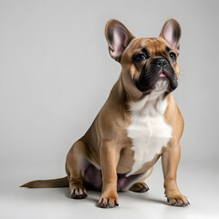 Obraz premium french bulldog puppy on white