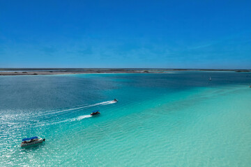Bacalar seven colors lagoon in Quintana Roo