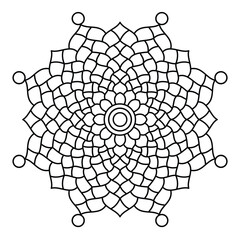 Obraz premium Mandala design for Coloring book. wall art, wallpaper design