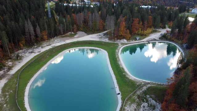 Sella Nevea and its woods dressed in autumn