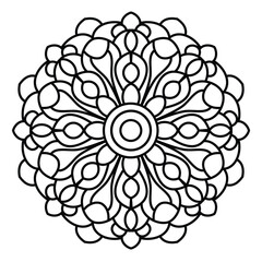 simple and easy mandala design, mandala art for yoga logo