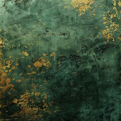 Fototapeta na wymiar Grunge Background Texture in the Colors Green and Gold created with Generative AI Technology