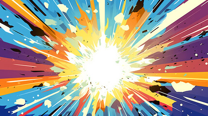 Fototapeta premium Abstract colorful background with light rays and beams