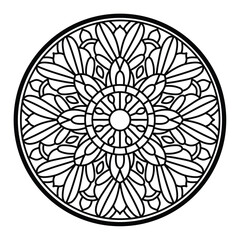simple and attractive mandala design for coloring book, artistic mandala art