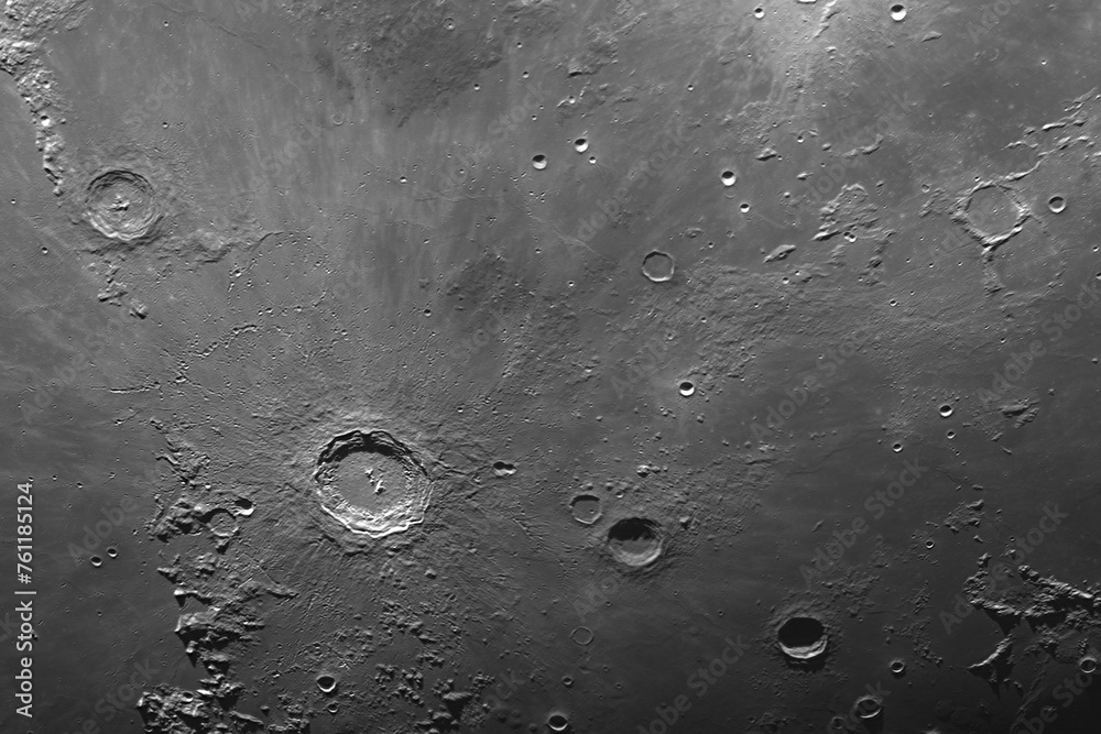 Canvas Prints surface of the moon. astronomical photo through a telescope.