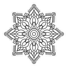 simple and attractive mandala design for coloring book, artistic mandala art