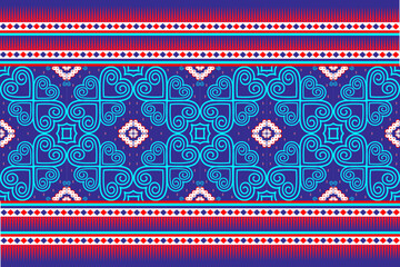 Ethnic pattern for decoration textiles Hmong style	