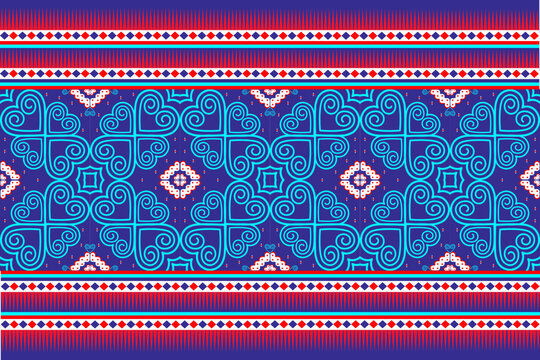 Ethnic pattern for decoration textiles Hmong style	