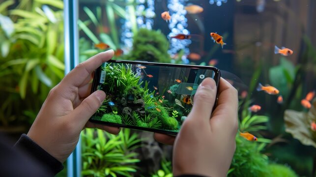 Virtual Aquarium Management Smartphone Interface for Fish Species and Tank Conditions
