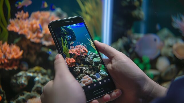 Virtual Aquarium Management Smartphone Interface for Fish Species and Tank Conditions
