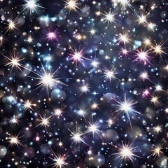 Fototapeta premium 宇宙空間と、まばゆい閃光｜スターダストと銀河の輝き