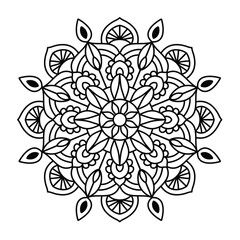 Fototapeta premium beautiful mandala design for coloring book, ethnic mandala design for henna and tattoo design