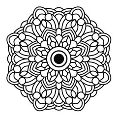beautiful mandala design for coloring book, ethnic mandala design for henna and tattoo design