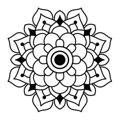 beautiful mandala design for coloring book, ethnic mandala design for henna and tattoo design