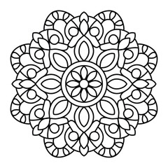 beautiful mandala design for coloring book, ethnic mandala design for henna and tattoo design