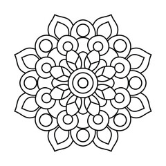 beautiful mandala design for coloring book, ethnic mandala design for henna and tattoo design