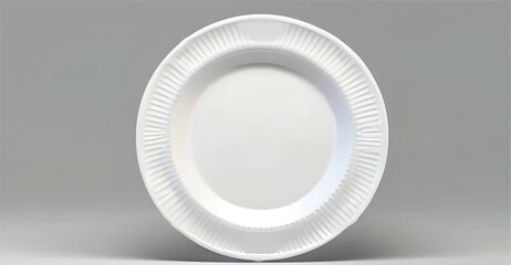 white round disposable plate -Generative AI