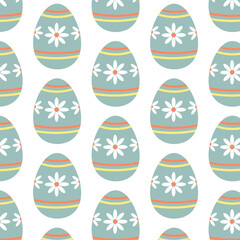 Easter eggs simple seamless pattern. Easter eggs, Easter symbol, decorative vector elements.