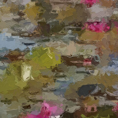 Oil paintings and various flowers, chrysanthemums, roses, peonies, lotus leaves, lotus flowers, insects