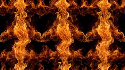A vivid and energetic display of fire flames, isolated on a blank background Generative AI