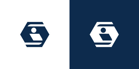 Unique and modern SI logo design - obrazy, fototapety, plakaty