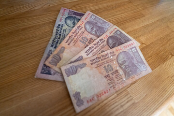 Fototapeta na wymiar foreign currency india rupee on business trip and travel