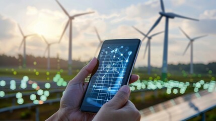 Renewable Energy Management Harnessing the Power of Technology with Smartphone and Digital Overlays