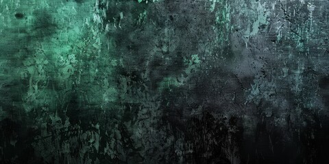 Grunge Background Texture in the Colors Black and Green created with Generative AI Technology