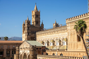the cathedral of Palermo in Sicily - 761195370