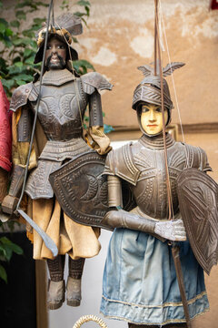 Handcrafted sicilian puppet at Palermo, sicily