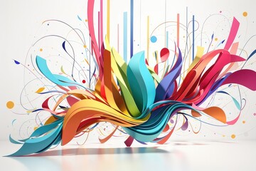Fototapeta premium abstract wave background. colorful 3d abstract background. colorful wave background. 3d render wave background.