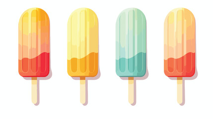 Isolated popsicle design flat vector isolated on white