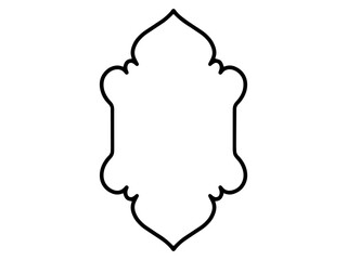 Islamic Frame Line Art Background