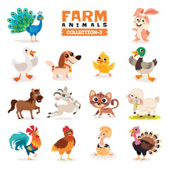 Set Of Various Farm Animals