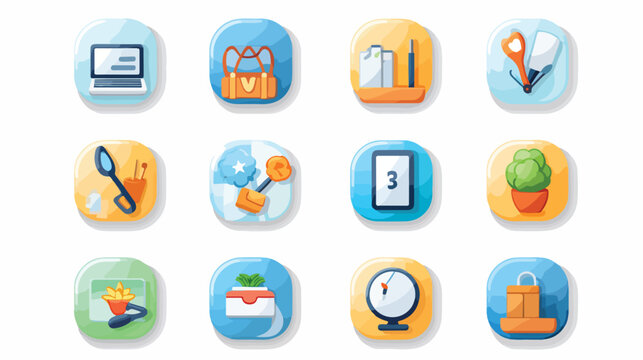 Application icon for selling service flat vector 