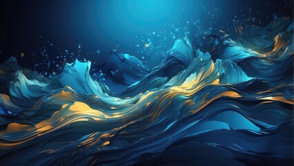 Fototapeta na wymiar wavy blue wallpaper. Wave blue gradient background. Abstract blue color background. amazing Blue color background. 