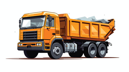 Autotruck Tipping lorry Building truck machine vector