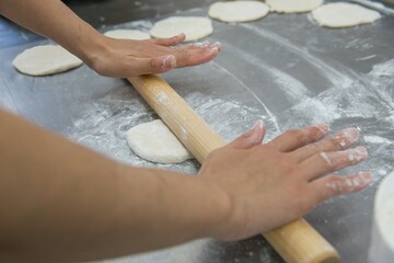 Rolling out the dough